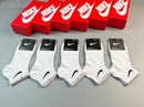 Kit de Meias Cano baixo Nike com 5 Pares (Branco)