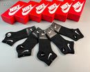 Kit de Meias Cano baixo Nike com 5 Pares (Preto)
