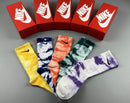 Kit de Meias Cano alto Nike Tie-Dye com 5 Pares